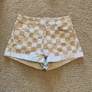 Checkered Pacsun Jean Shorts